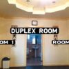 Two rooms with a common bathroom.